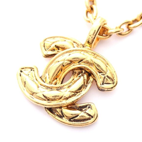 Chanel Coco Mark Necklace Gold Plated - Picture 1 of 6
